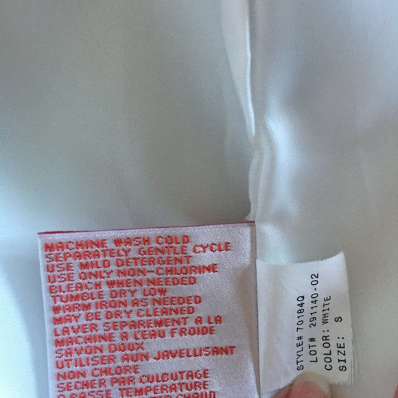 Via Spiga Belted White Trench Coat with Black Trim - Picture 7 of 7